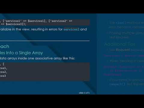 Passing Multiple Arrays to a Laravel view() Correctly