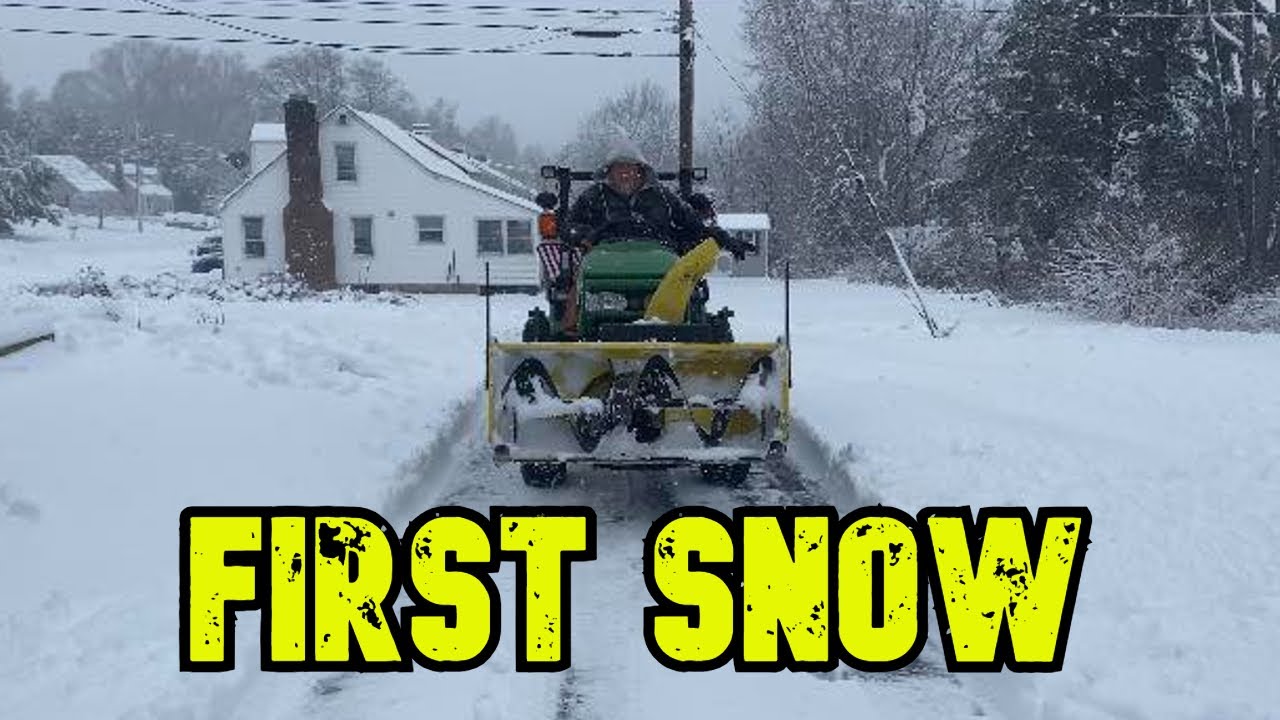 First snow of the season - YouTube