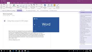 OneNote 2016: Working with live Microsoft Word Printouts