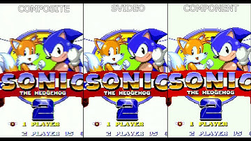 SEGA Genesis Comparison: Composite vs Svideo vs Component) (Sonic 2)