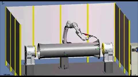 Panasonic Robot Welding System off line programming of traffic sign post structure