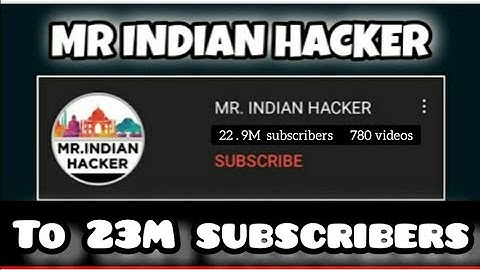 Mr Indian Hacker Live Subscribers Count 🔴Live