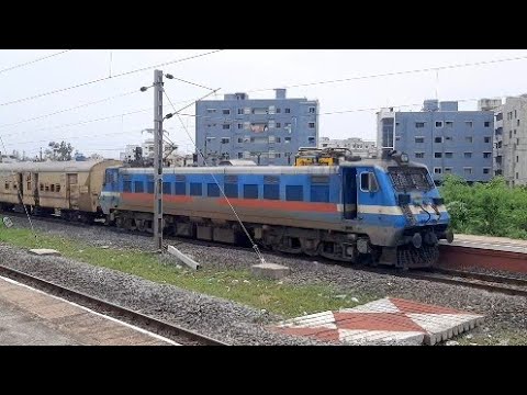 Krishna Express Train at Full Speed 🚄 | High Speed Indian Railways ...