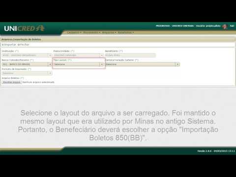 Tutorial Cobrança Unicred | Importação de Boletos