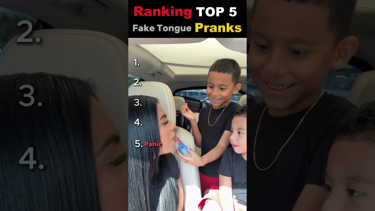 Top 5 Funniest Fake Tongue Pranks Caught On Camera 😂👅 #shorts #funny #prank