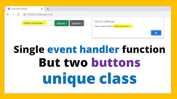 Single event handler function to two buttons that have unique IDs