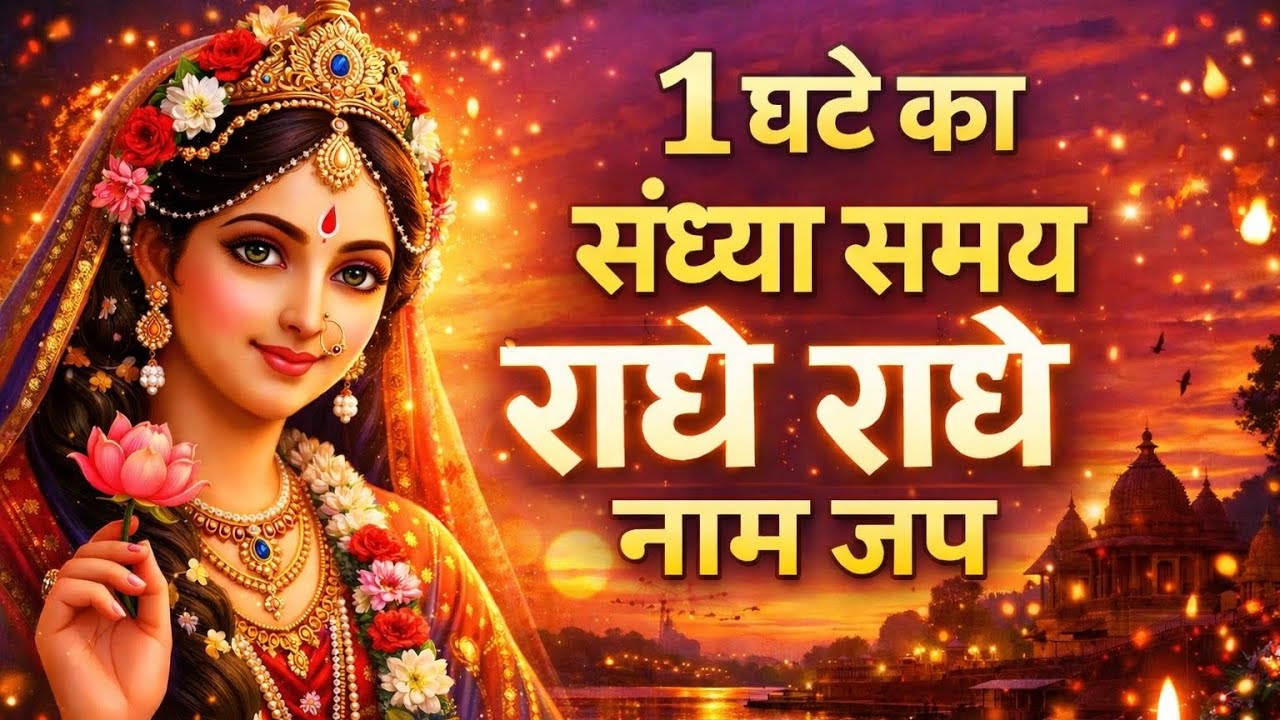 Evening Meditation Radha Naam Jaap | 1 Hour Divine Radhe Radhe.#RadhaNaamJaap 