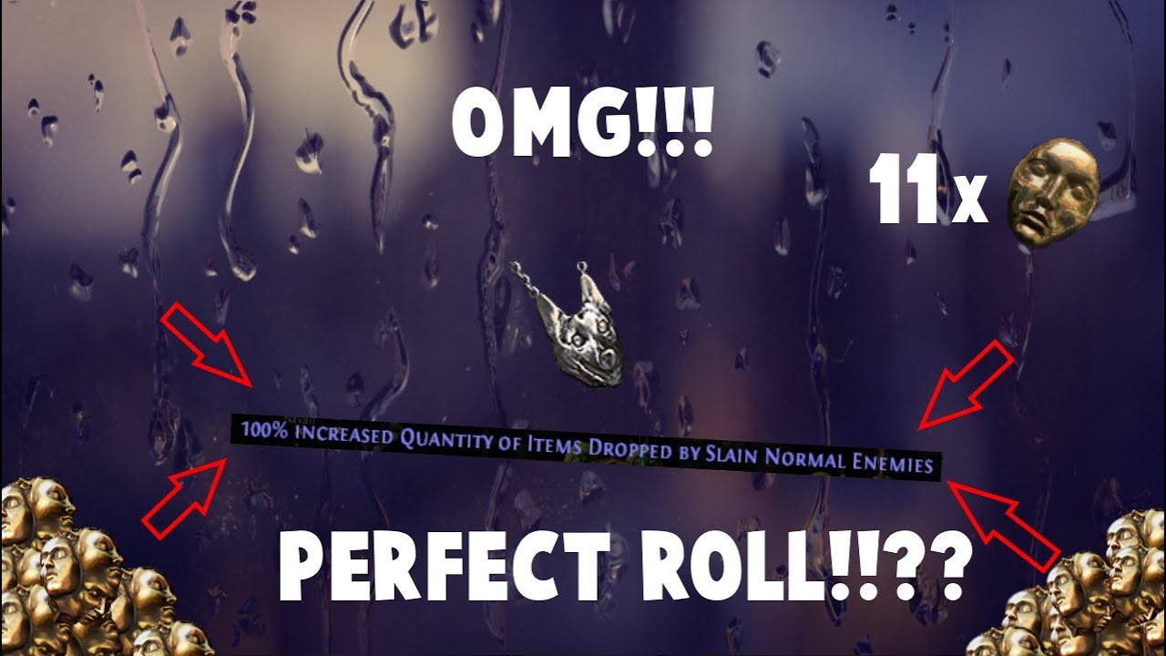 PoE] OMG WE HIT 100% IIQ!!?? -Divining Bisco's Collar on Abyss League! -  YouTube