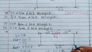 The magnitude and direction of the current in the following circuit is:(1)0.5A from A to B through E