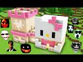 SURVIVAL HELLO KITTY BASE JEFF THE KILLER and SCARY NEXTBOTS in Minecraft -Gameplay- Coffin Meme