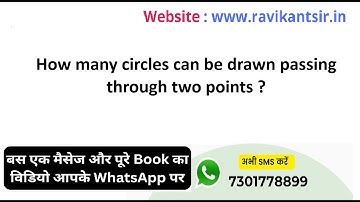 How many circles can be drawn passing through two points ?
