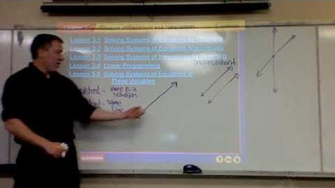 Algebra 2 -- Lesson 3.1 -- Solving Systems of Two Equations