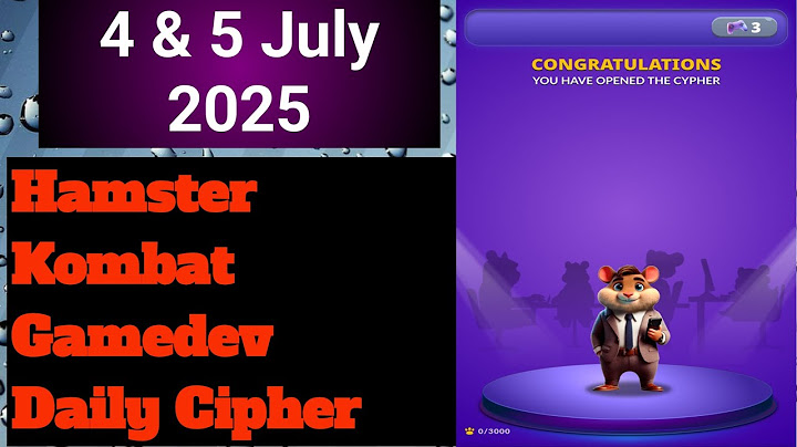 Hamster Kombat Gamedev Daily Cipher 4 July | Today Hamster Kombat Daily Cipher 5 July