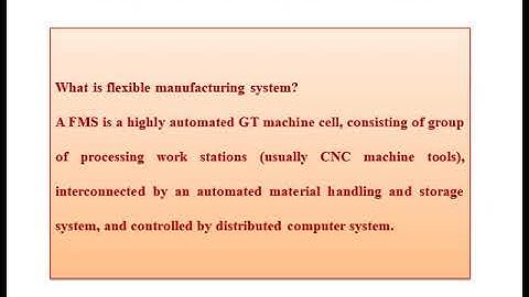 Flexible manufacturing system (computer aided design and manufacturing unit - 5)
