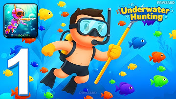 Underwater Hunting - Gameplay Walkthrough Part 1 - Underwater Sea Fish Hunting (iOS, Android)