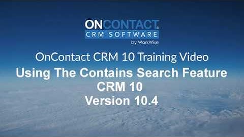 OnContact CRM Contains Search Feature