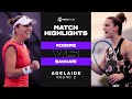 Shelby Rogers vs. Maria Sakkari | 2022 Adelaide 500 Round 2 | WTA Match Highlights