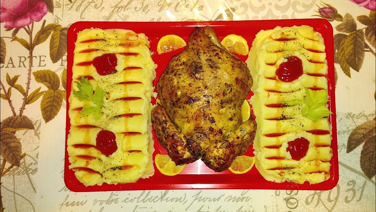 Pui la rotisor cu cartofi piure | Reteta | De toate pentru voi - YouTube