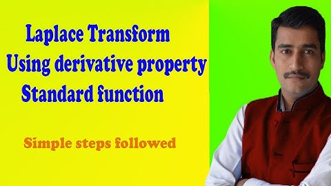 Laplace Transform solve the problem using derivative property & standard function in Hindi