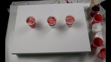 (495) Pink Straight Pour, Fluid Acrylic Pour Painting Technique