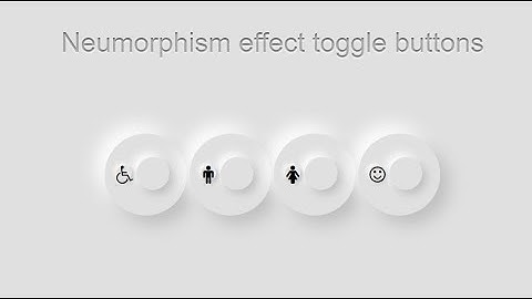 Neumorphism UI design toggle button CSS | CSS animation | html, CSS project