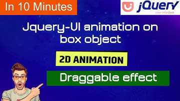 coding jquery UI animation draggable effect on box object | jquery  draggable effect |Jquery animate