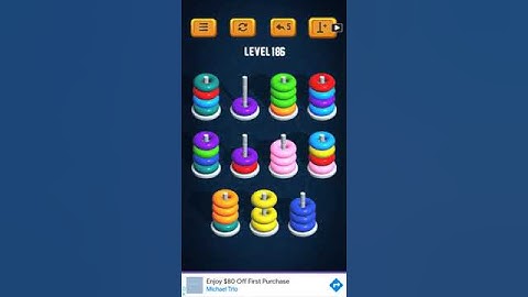 Hoop Sort Puzzle - Color Ring Stack Sorting Game Level 186 Solution