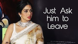 Angry Sridevi asks reporter to leave ! Watch Video screenshot 3