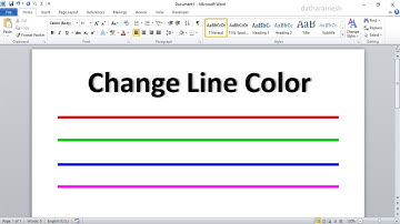 How to Change Line Color In MS Word