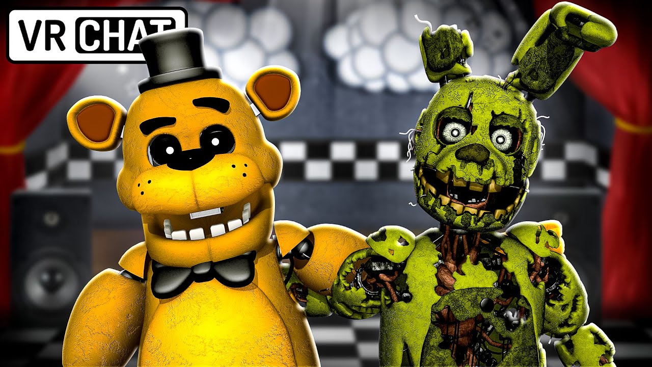 Golden Freddy Meets Springtrap in VRCHAT - YouTube