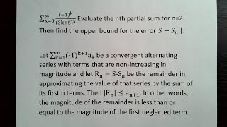 Celebrity Calculus: Finding nth Partial Sum and Error Net Worth