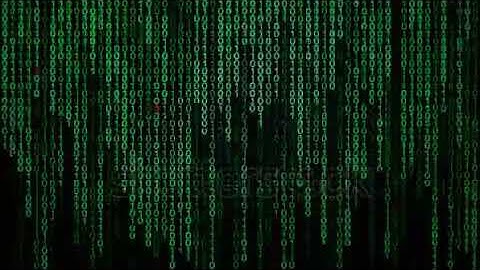 binary code black and green stock footage