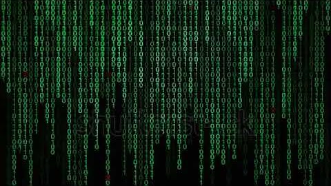 binary code black and green stock footage