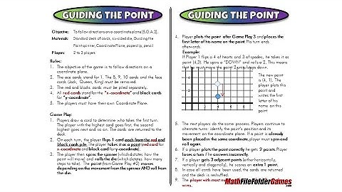 Math Fun for 5th Graders: Guiding the Point Coordinate Plane Game