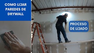 como lijar paredes de drywall