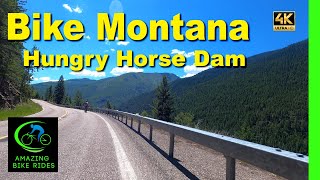 Bike Montana | Hungry Horse Dam | 4K | Indoor Cycling Video | Virtual Bike Ride