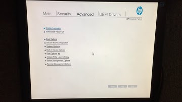 Enable PXE / Legacy boot BIOS settings HP Elitedesk 800G2 SFF