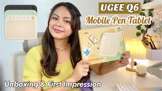 Ugee Q6 Mobile Pen Tablet Unboxing, Installation, SetUp & First Impression ❤ Emmy Lou