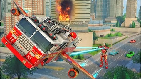 Flying Firefighter Truck Transform Robot Games | Android GamePlay | Top Galaxy Game