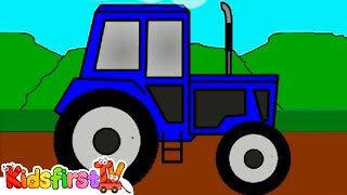 Learn colors with a tractor! Cartoons for kids.