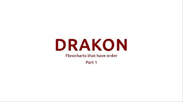 DRAKON. Flowcharts that have order. Part 1.