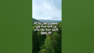ربنا اتنا في الدنيا حسنه وفي الاخره حسنه وقنا عذاب النار من سوره البقره الشيخ سعود الشريم