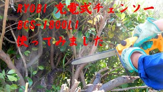 RYOBI充電式チェンソー　BCS-1800L1使ってみました