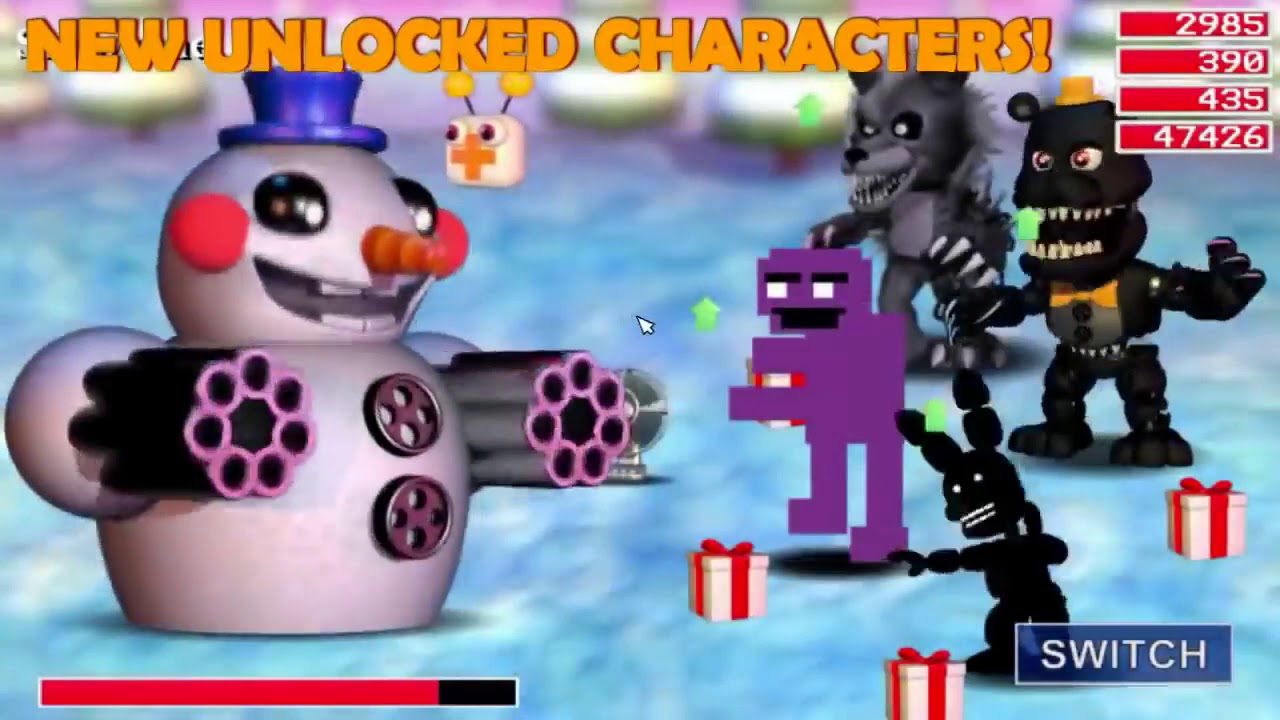 fnaf world update 3 characters