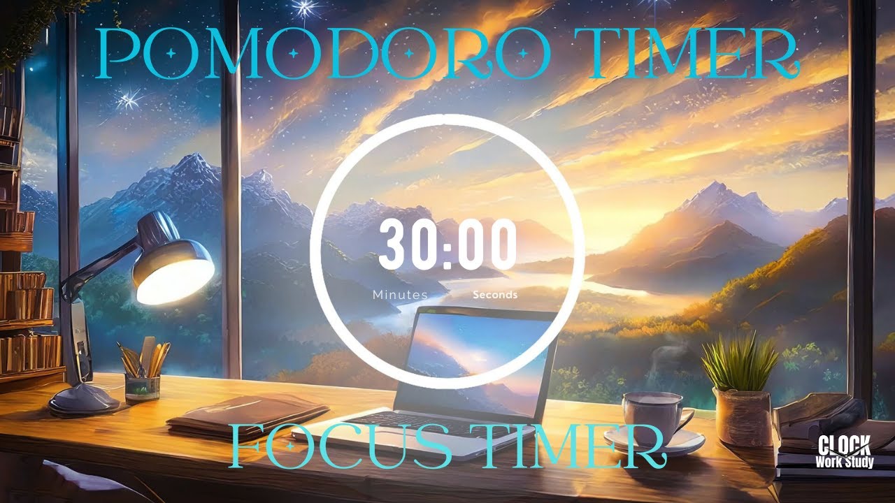 Pomodoro timer - 30 minutes - countdown study timer With Music - YouTube