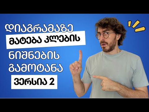 დიაგრამაზე მატება კლების ნიშნების გამოტანა ვარიანტი 2