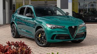 2024 Alfa Romeo Stelvio Quadrifoglio 100th anniversary in Green Over Black