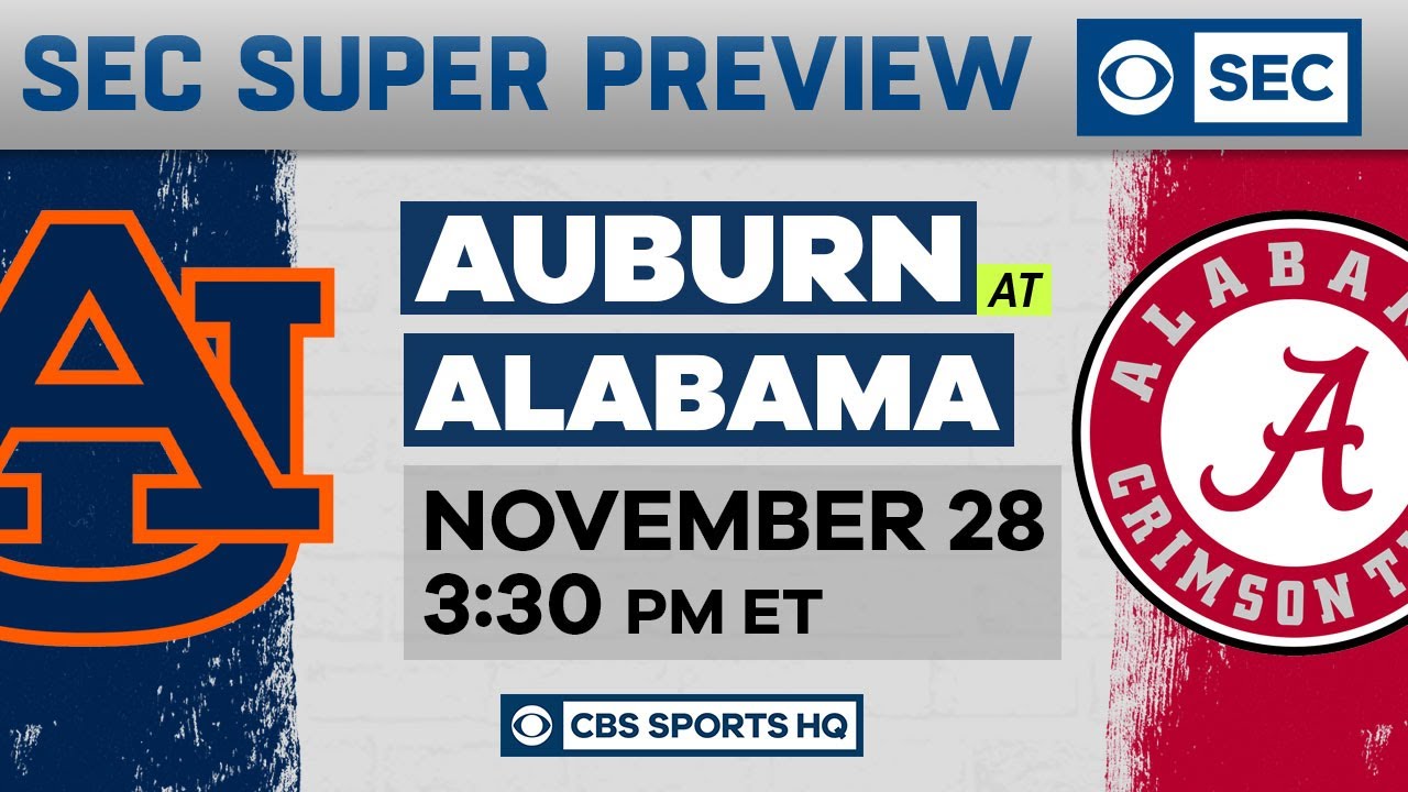 #22 Auburn vs. #1 Alabama: NCAA college football live stream, TV ...