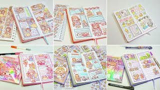 stickers journaling 💕cute kawaii sticker🌈 Immersive ASMR bullet journal | Compilation