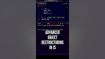🤯🤩 Advanced Object Destructuring in JavaScript using REST OPERATOR #shorts #javascript #programming